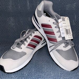 adidas Men's Run 80s in Grey Three/Shadow Red/Shadow Navy, Size:12